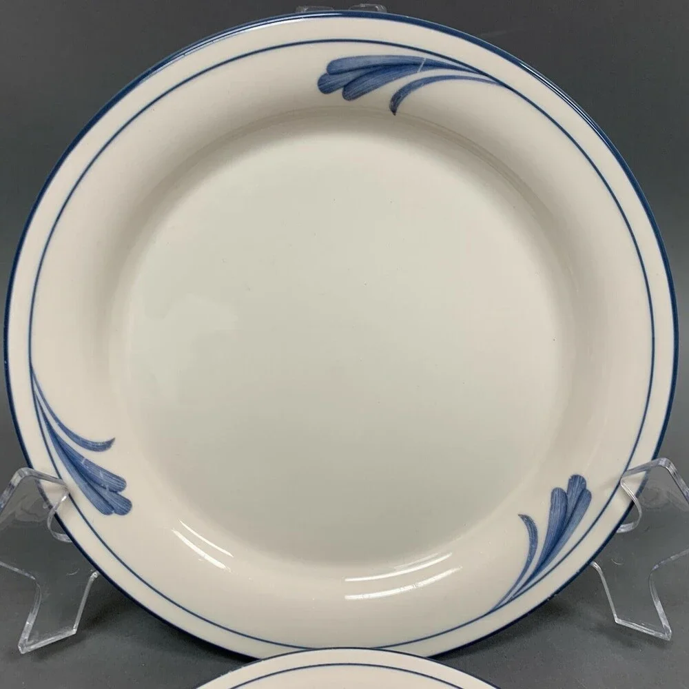 Lenox Chinastone Brushstrokes For the Blue Patterns Salad Saucer Plates Lot of 2